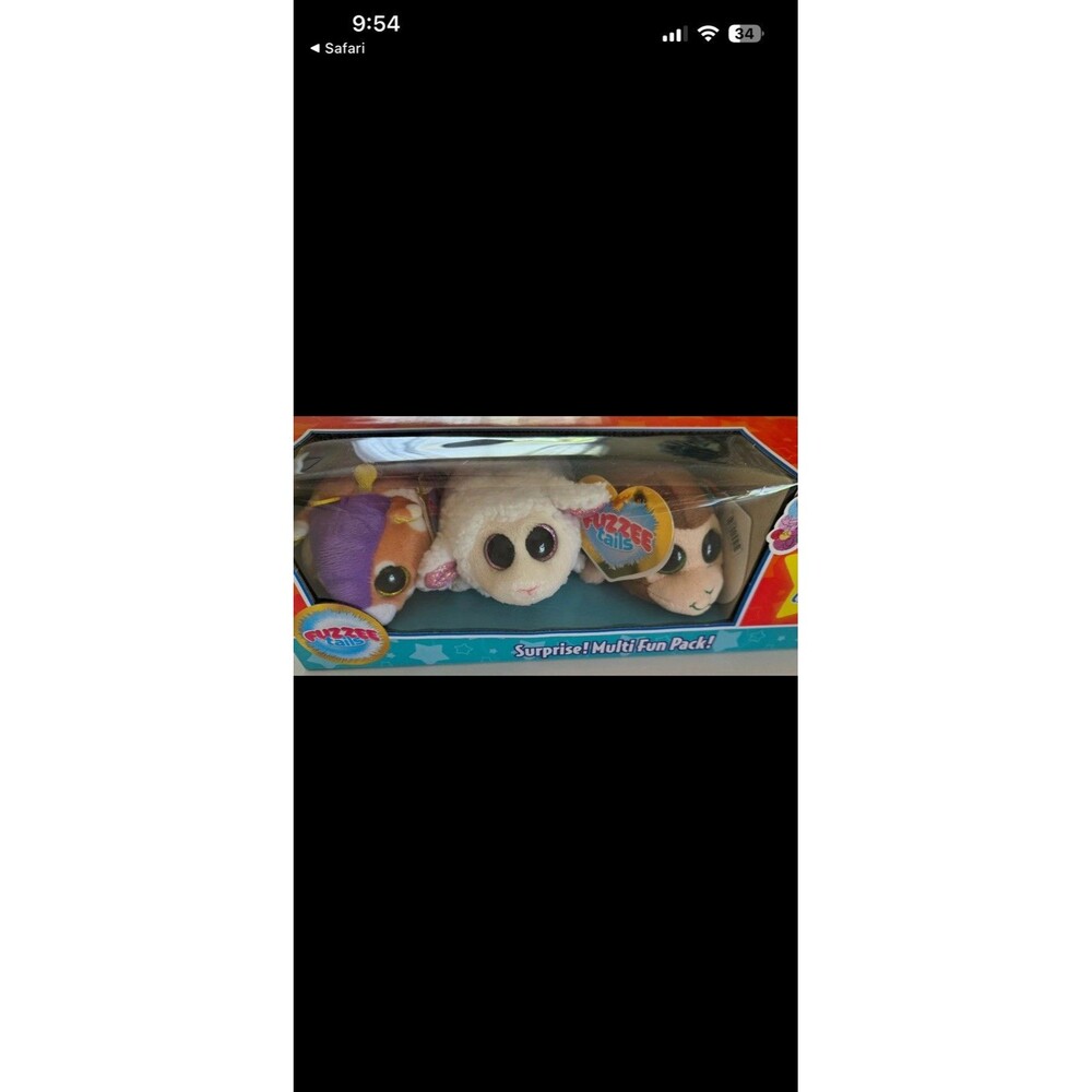 NEW Fuzzee Tails Surprise Multi Fun Pack 3+1 Plush Toys  NWT